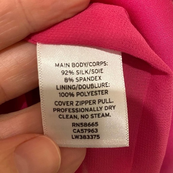 Lewit Hot Pink Ruffle Tie Shoulder Silk Camisole Tank Top Barbiecore Size Medium - Picture 7 of 7